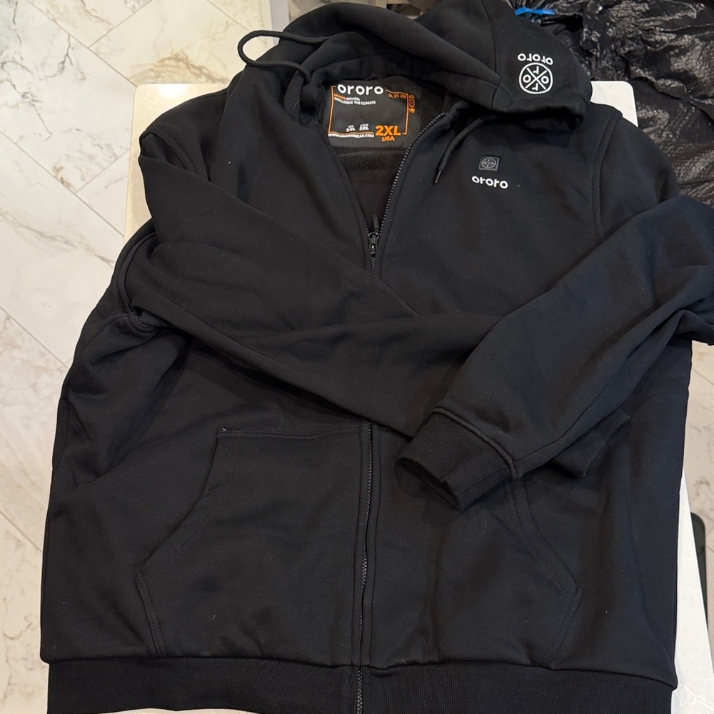 Ororo Black Zip-Up Hoodie - Picture 8 of 11
